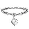 silver noble Heart 26 Letteres chain Bracelets for women party wedding Jewelry gifts - Image 7
