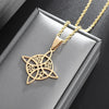 Retro Celtic Knot Pattern Disc Cross Pendant Necklace for Men Gothic Punk Street Jewelry Gift - Image 34