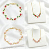 Charm Crystal Leaf Vine Flower Rhinestone Bracelet Necklace Jewelry Sets for Women Girl Party Wedding Jewelry Gift - Image 1