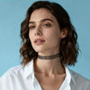 2pcs/Set Y2K Punk Blue Black Elastic Choker Stretch Tattoo Necklace Jewelry Personality Neck Chain Jewelry Accessories Favor - Image 6