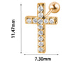 1PC 316L Steel Zircon Corss Cz Barbell Earrings Corss Helix Ear Cartilage Tragus Daith Piercing Body Jewelry 20G - Image 20