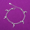 Silver Color Stamp Anklets For Women Foot Leg Chain Link Bracelet Double Layers Beach Accessories Jewelry - Image 72