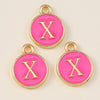 10pcs Rose Red Color Cute Double Sided Mini Alphabet 26 Letters Charm Pendants for Name Jewelry Necklace Bracelet Earring - Image 10