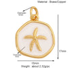 Marine Organism Sea Horse Turtle Fish Conch Shell Starfish Charm Pendant, 8K Gold Plated Zircon Jewelry Finding Supplies - Image 26