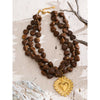 Autumn Winter Layered Acrylic Beads Handmade Chain Heart Pendant Necklace Stainless Steel Statement Jewelry - Image 2