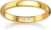 Gold Plated Ring for Women Men Thick Thin Pinky Thumb Ring Wedding Band Ring Plain Domed Comfort Fit Size 6 -10 - Image 7