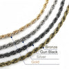 1 Meter Vintage Stainless Steel Men Punk Twist Rope Chain Necklace Bracelet for Bags Jewelry Finding Accessories - Image 2