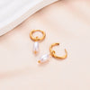 Simple Elegant Stainless Steel Earrings Imitation Pearl Hoop Earrings Charm Women's Party Jewelry - Image 14