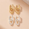 Retro Double Loop Design Drop Earrings Gold Silver Color Geometric Round Earrings for Women Punk Hip Hop Jewelry - Image 4