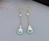 Jade Donut Earrings Gifts for Women Jewelry Amulet Accessories Carved Gemstone Lucky - Image 5