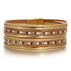 Colorful Square Leather Bracelet for Women Men Boho Metal Tube Multilayer Wrap Wide Bracelets Charm Party Jewelry - Image 3