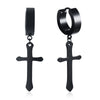 Drop Cross Earring Mens Egyptian Ankh Michael Hang Dangle Earrings Black Stainless Steel Male Punk Jewelry - Image 7