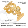 Unique Stainless Steel Metal Wide Cuff Open Bracelet Bangle Gold Pvd Plated Essential - Image 9
