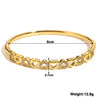 316L Stainless Steel Bangle Bracelet with Cubic Zirconia Details in Gold-Tone - Image 18