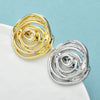 Metal Artistic Style Rose-flower Brooches 2-color Flowers Brooch For Women's Clothes Backpack Pins Gifts - Image 4