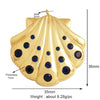 Fish Monta Ray Marine Organism Sea Conch Shell Nautil Coral Branch Charm Pendant,Gold Plated Zircon Jewelry Finding Supplies - Image 28