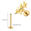 Titanium 16G Tulip Flower Cartilage Earring Dainty Leaf Climber Labret Helix Tragus Conch Stud Piercing - Image 9