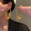 Metal C-Shaped Tassel Chain Earring for Women Elegant Silver Color Waterdrop Geometric Temperament Drop Earrings Jewelry - Image 8