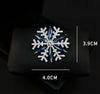 Women‘s Brooch Crystal Snowflake Lapel Pins for Men Blue CZ Rhinestone Suit Clothes Badge Jewelry Accessories - Image 2
