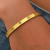 Stainless Steel CZ Bangle Bracelet for Women Silver Plated Clover Open Cuff Bangles No Fade Jewelry Gifts - Image 8