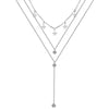 Stainless Steel Thin Chain Necklace Crystal Pendant Necklace For Women Y Shape Rhinestone Choker Necklaces Wedding Jewelry - Image 7