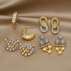Design Crystal Beads Stud Earrings for Women Jewelry Metal Zirconia Delicate Earrings - Image 1