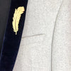 Classics Originality Stainless Steel Feather Brooches Golden Metal Smooth Surface Shine Pins Unisex Clothes Accessories - Image 6