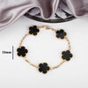7 colors classic simple five-leaf flower pendant necklace stones clover Choker Chain for women party daily wear jewelry - Image 13