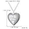 Silver Color Love Heart Photo Frame Pendant Necklace For Women I Love You Flower Pattern Heart Openable Locket Necklace Jewelry - Image 7