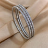 Three-Piece Rope-Textured Stainless Steel Bangle Set in Gold-Tone or Silver-Tone - Image 2