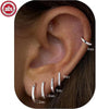 Silver Hoop Earrings for Women Men Micro Pave CZ Minimalist Huggie Hoops Stackable Ear Jewelry Gifts - Image 1