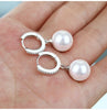 Freshwater Pearl Silver Earrings Crystal Jewelry for Wemon Wedding Gift Party Classic - Image 2