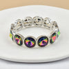 crystal bracelet For Women colorful Geometric rhinestone square elastic thread red white pink bracelet boho style - Image 30