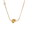 Zircon Bubble 26 Letters Necklace Stacked Jewelry Gold Plated Stainless Steel For Women Charm - Image 26