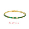 Emerald Cubic Zirconia CZ Tennis Bracelets for Women Gold Plated Charm Green Female Bangles Wedding Jewelry Gift - Image 9