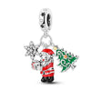 Silver Charm Christmas Santa Claus Reindeer Snowman Winter Bead Pendant Fit Bracelet Bangle Jewelry - Image 35