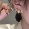 Gold Color Pearl Irregular for Women Korean Design Rhinestone Round Geometric Earring Party Girls Gifts Jewelry - Image 18