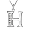 26 Letter Silver Necklace Pendant For Women Clavicle Chain Wedding Jewelry Party Gift - Image 27