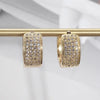 Hip Hop Ice Out Xo Square Huggie Earrings Cubic Zirconia Earrings Jewelry Gifts for Men and Women - Image 10