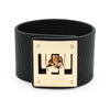 Gold Wrap Leather Bracelets Wide Wrist Statement Jewelry Gifts - Image 1