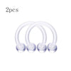 2pcs Clear Surgery Bioflex Nose Rings Belly Rings Septum Eyebrow Lip Cartilage Earring Industrial Plastic Piercing Jewelry - Image 19