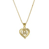A-Z English Letter Initial Necklace Gold Plated Necklace Micro Setting Zircon Heart Necklace for Women - Image 11