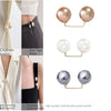 Imitation Pearl Double Head Brooch Pin Waist Clip Set - Image 35