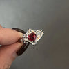 Y2K Crystal Rings Kpop Heart Adjustable Ring Irregular Geometry Punk Vintage Rings Set for Women Girls Jewelry - Image 8