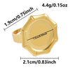 1/5pcs Gold Plated Cabochon Ring Round Oval Blank Tray Base Stainless Steel Rings For Women Men Handmade Enamel Accessories - Image 28