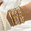 17/10PCS/Set Elastic Pink Color Rice Bead Bracelets for Women Handmade Beads Chain Bangle Bohemian Stackable Jewelry - Image 6