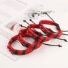 1/2pcs Hand-woven Bracelet Couple Red Rope Hand Rope Ethnic Style Simple Bow and Arrow Bracelet Jewelry - Image 5