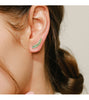 MODIAN Solid 925 Sterling Silver Minimalist Enamel Tree Leaves Stud Earrings Trendy Simple Earrings for Women Fine Jewelry Gift