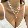 Imitation Pearl Heart Pendant Necklace with Toggle Clasp - Image 23