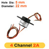 2/4/6/12 Channels Hollow Shaft Slip Ring Rotation Connector with 5mm Hole rings for Camera Gimbal/Ferris wheel Rings - Image 8